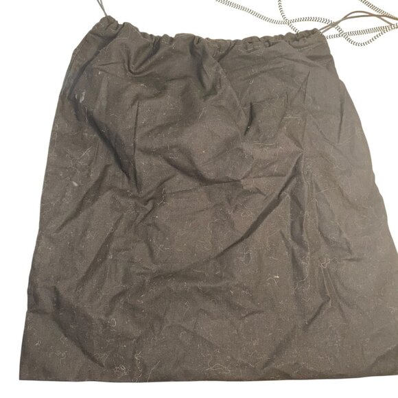 CHANEL Paris France black cotton drawstring purse dust cover bag 17" square - Picture 3 of 3